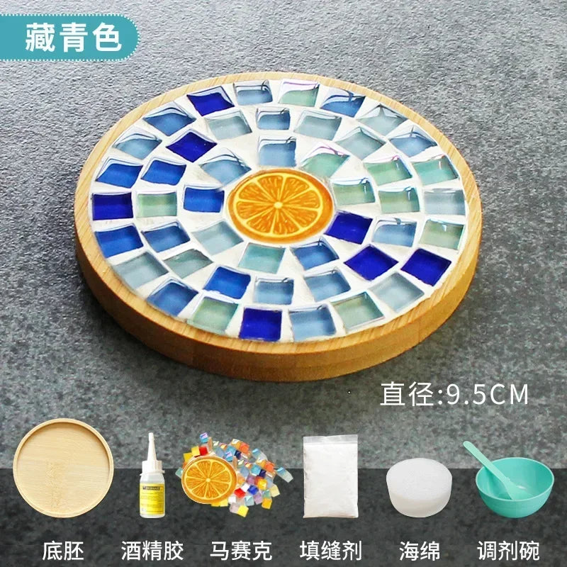 DIY Mosaic Coaster Craft Kit – Bamboo Base DIY Mosaic Coaster Craft Kit – Bamboo Base