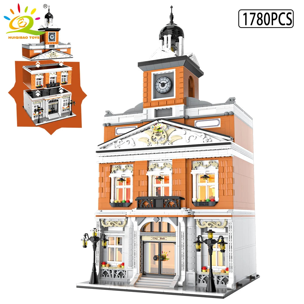 HUIQIBAO MOC City Coffee Shop Building Blocks HUIQIBAO MOC City Coffee Shop Building Blocks