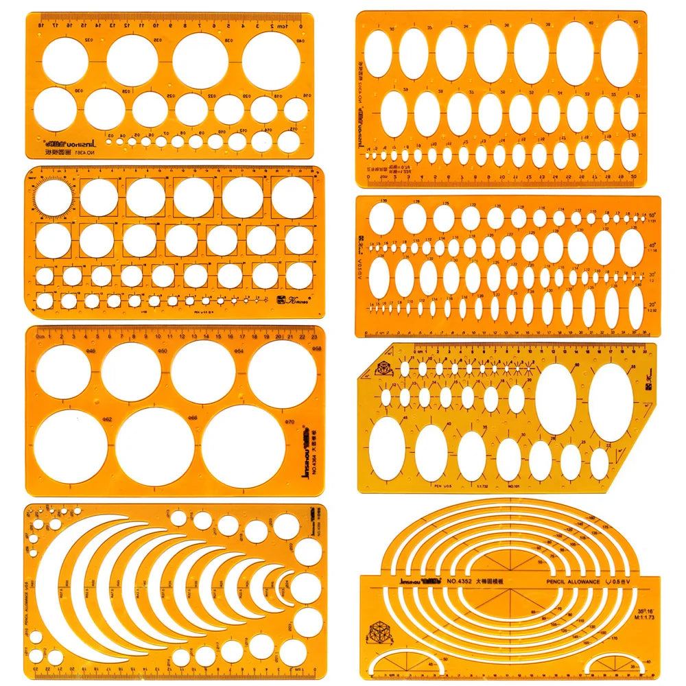 Circular & Oval Template Ruler – Durable Drafting Tool for Design & Architecture Circular & Oval Template Ruler – Durable Drafting Tool for Design & Architecture