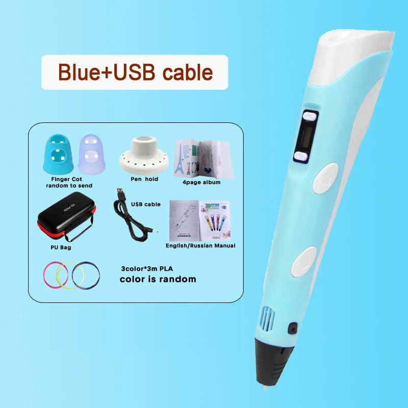 3D Printing Pen with PLA Filament & Case 3D Printing Pen with PLA Filament & Case