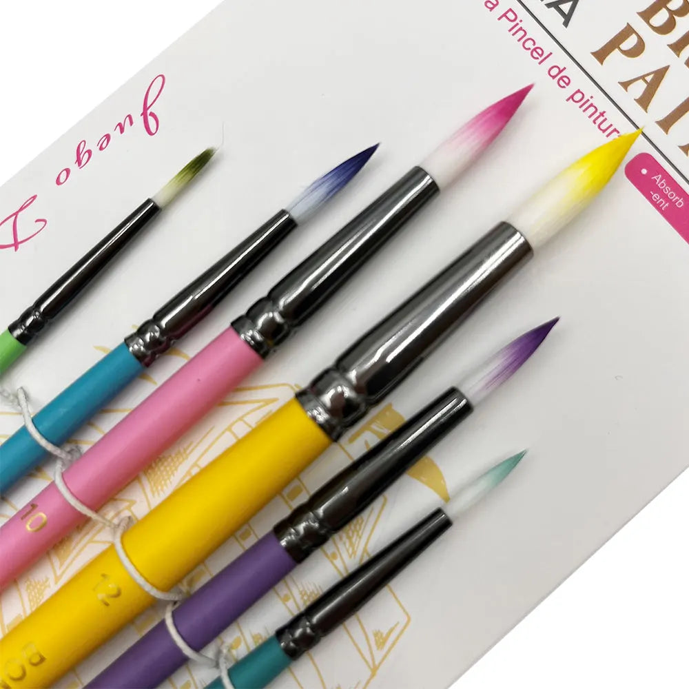 Yutiars 6pc Artist Paint Brush Set – Nylon Brushes for Watercolor, Acrylic & Oil Yutiars 6pc Artist Paint Brush Set – Nylon Brushes for Watercolor, Acrylic & Oil