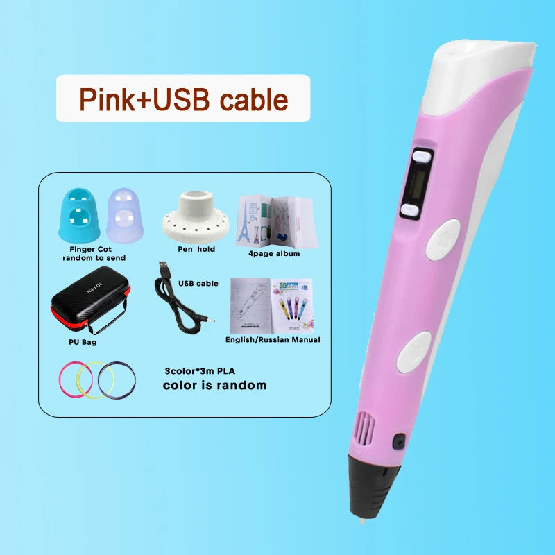 3D Printing Pen with PLA Filament & Case 3D Printing Pen with PLA Filament & Case