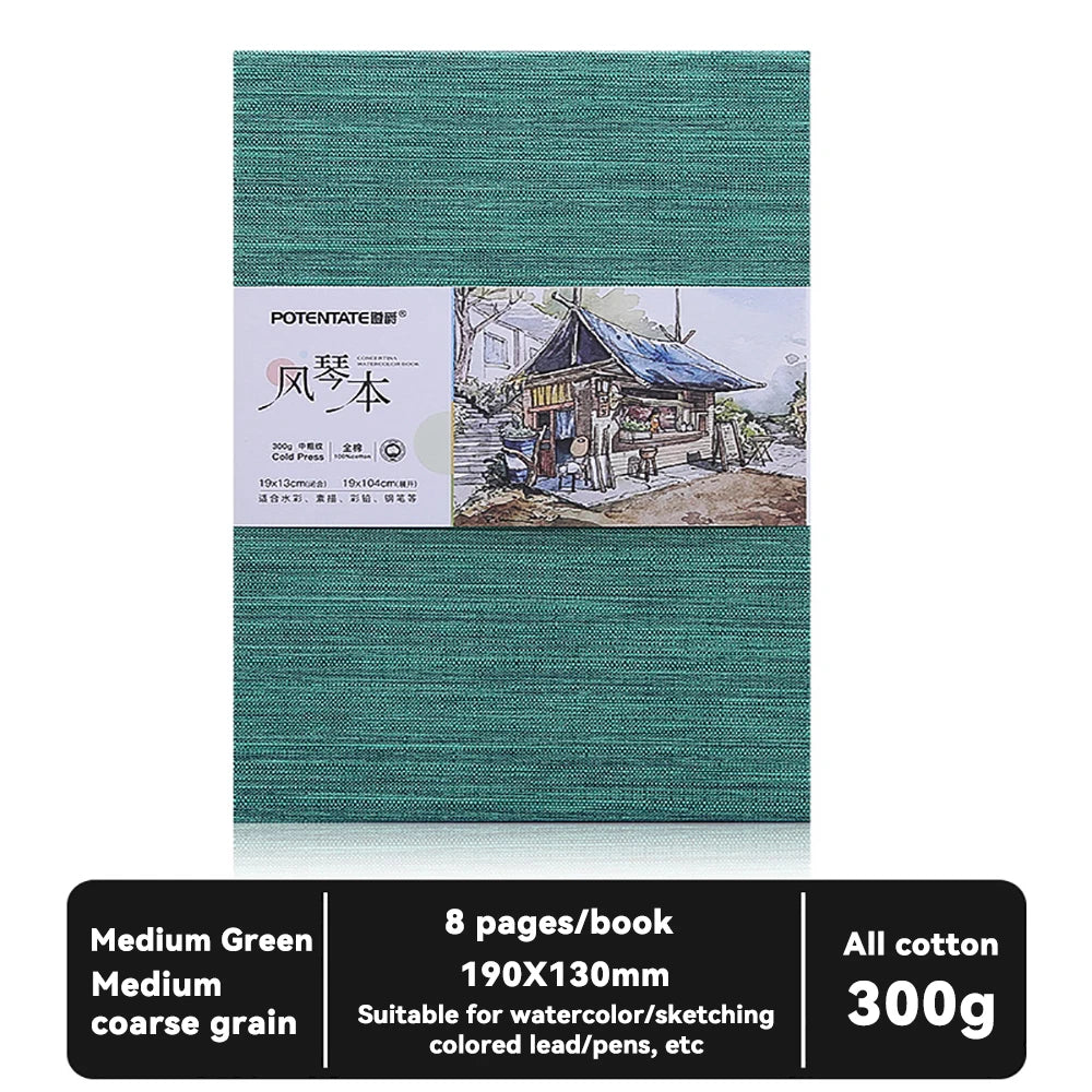 100% Cotton Square or rectangle Watercolor Sketchbook – 300gsm Cold Press Paper 100% Cotton Square or rectangle Watercolor Sketchbook – 300gsm Cold Press Paper
