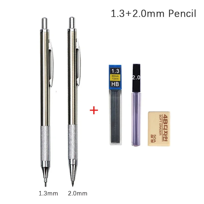 Full Metal Mechanical Pencil Set – 0.3 to 2.0mm Full Metal Mechanical Pencil Set – 0.3 to 2.0mm