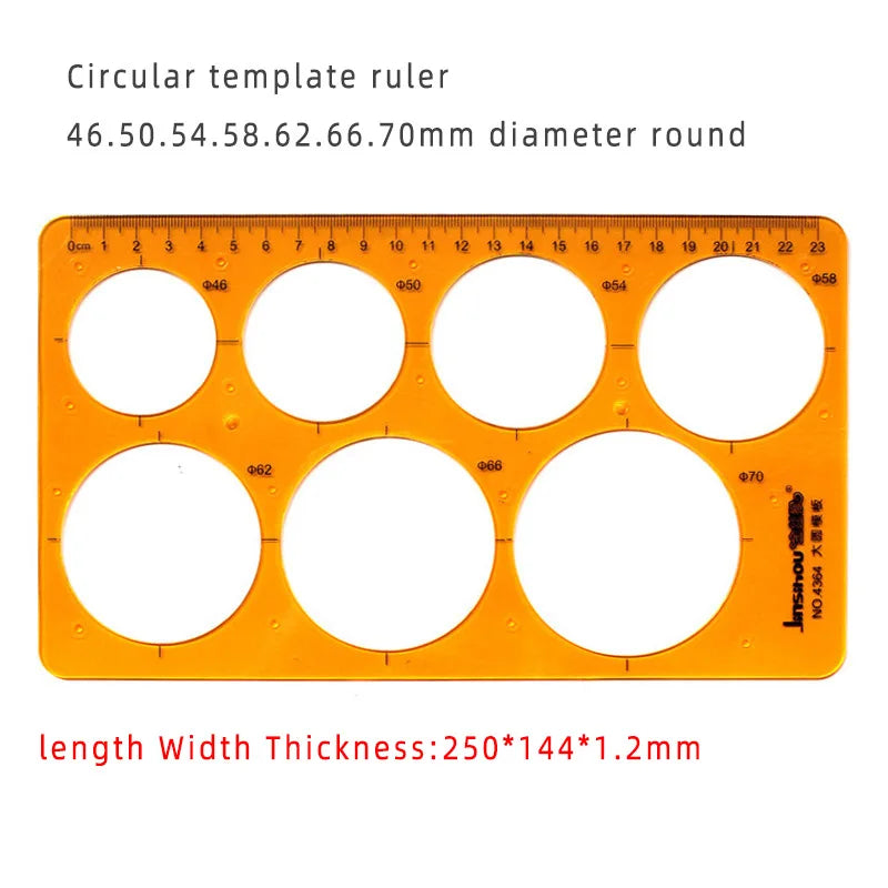 Circular & Oval Template Ruler – Durable Drafting Tool for Design & Architecture Circular & Oval Template Ruler – Durable Drafting Tool for Design & Architecture