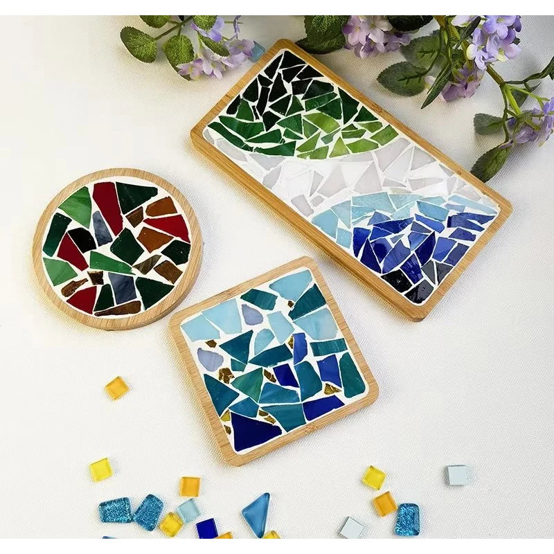 DIY Mosaic Coaster Craft Kit – Bamboo Base DIY Mosaic Coaster Craft Kit – Bamboo Base