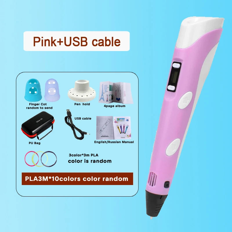 3D Printing Pen with PLA Filament & Case 3D Printing Pen with PLA Filament & Case
