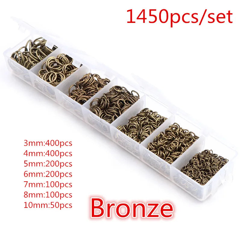 Multi-Size Open Jump Rings Set – 8 Colors, 3-10mm Multi-Size Open Jump Rings Set – 8 Colors, 3-10mm