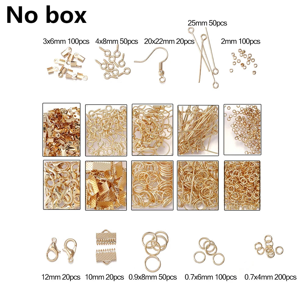Alloy Jewelry Findings Kit – DIY Repair & Making Set Alloy Jewelry Findings Kit – DIY Repair & Making Set