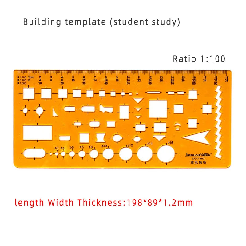 Circular & Oval Template Ruler – Durable Drafting Tool for Design & Architecture Circular & Oval Template Ruler – Durable Drafting Tool for Design & Architecture