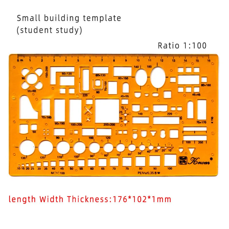 Circular & Oval Template Ruler – Durable Drafting Tool for Design & Architecture Circular & Oval Template Ruler – Durable Drafting Tool for Design & Architecture