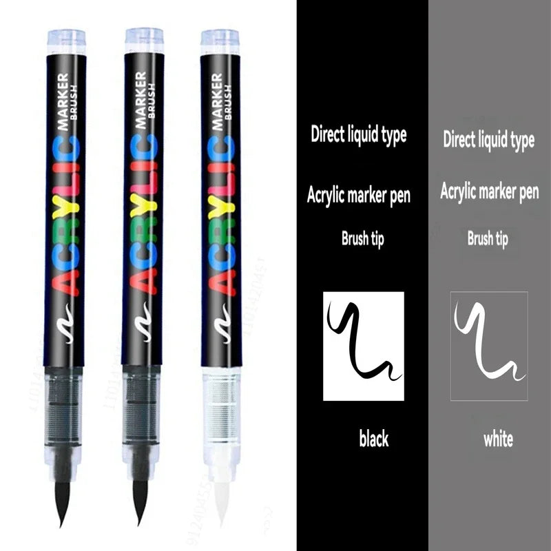 Guangna 8101 Acrylic Marker Pens – 3pcs Soft Tip, Opaque Colors Guangna 8101 Acrylic Marker Pens – 3pcs Soft Tip, Opaque Colors