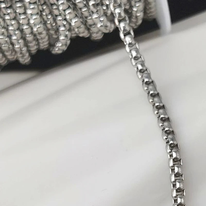 2m No-Fade Stainless Steel Chain – Gold Beaded Chain for DIY Jewelry 2m No-Fade Stainless Steel Chain – Gold Beaded Chain for DIY Jewelry