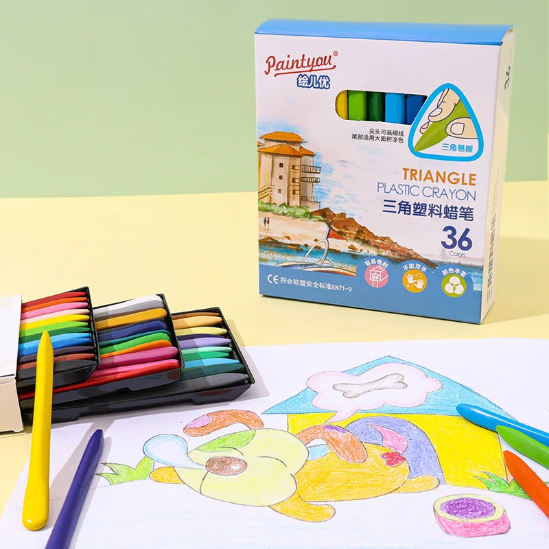 Washable Plastic Crayons – 12/18/24/36 Colors Washable Plastic Crayons – 12/18/24/36 Colors