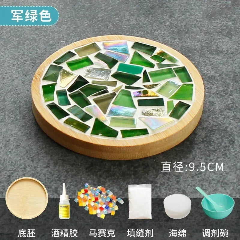 DIY Mosaic Coaster Craft Kit – Bamboo Base DIY Mosaic Coaster Craft Kit – Bamboo Base