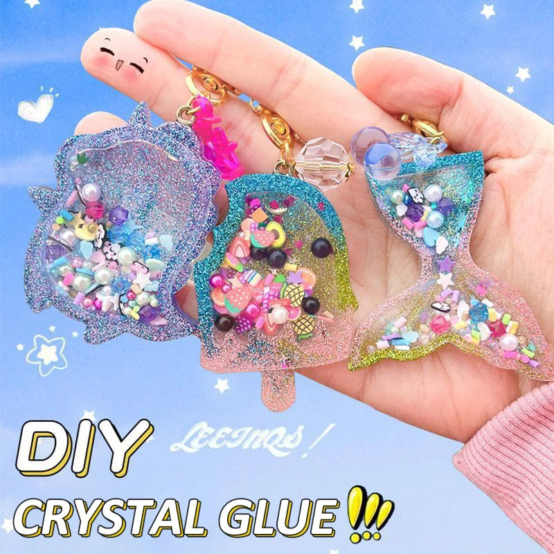 DIY Crystal Glue Keychain Craft Set for Girls DIY Crystal Glue Keychain Craft Set for Girls