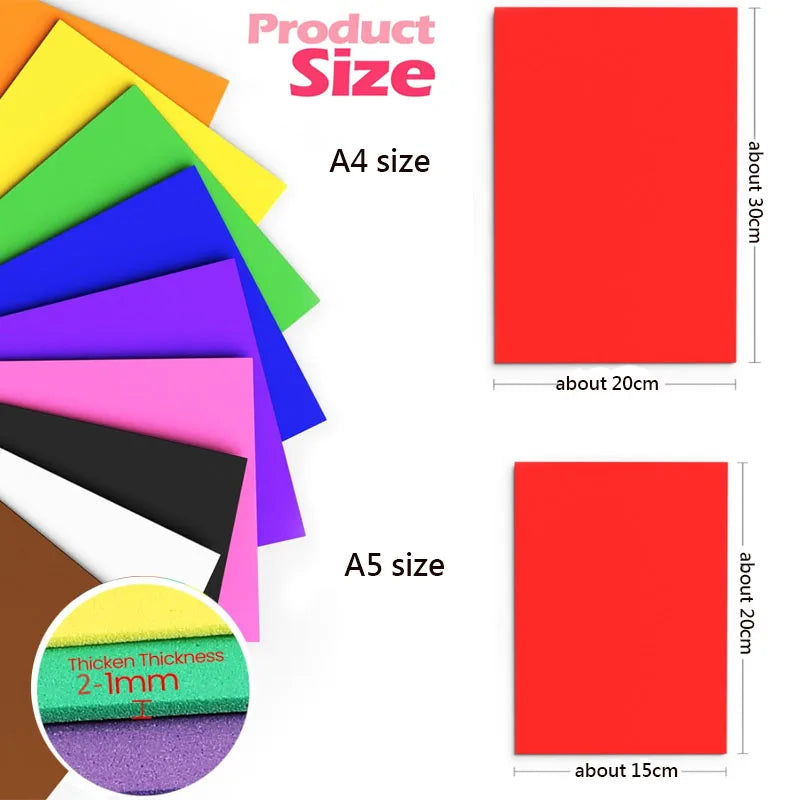 5-10pcs EVA Foam Sheets Craft Paper Set 5-10pcs EVA Foam Sheets Craft Paper Set