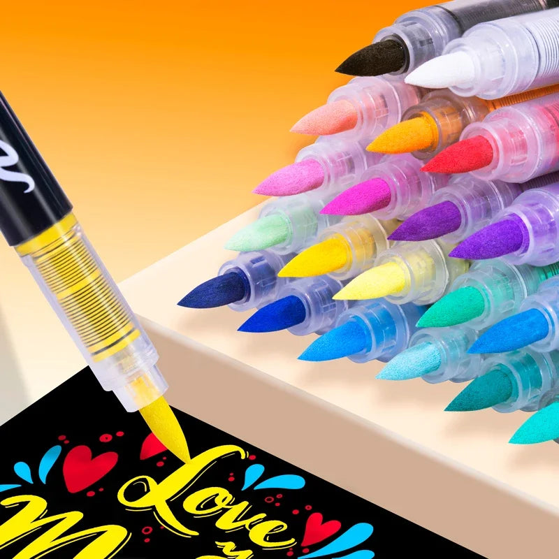 Guangna 8101 Acrylic Marker Pens – 3pcs Soft Tip, Opaque Colors Guangna 8101 Acrylic Marker Pens – 3pcs Soft Tip, Opaque Colors
