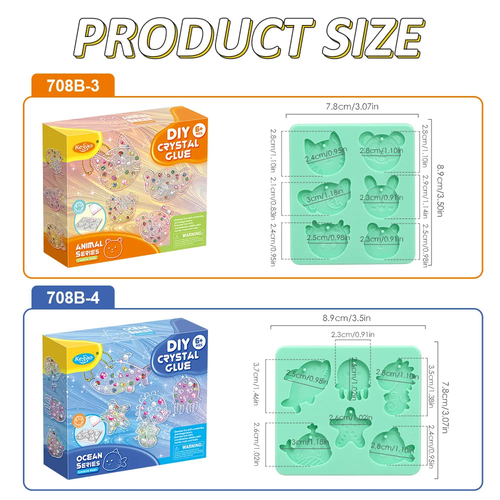 DIY Crystal Glue Keychain Craft Set for Girls DIY Crystal Glue Keychain Craft Set for Girls