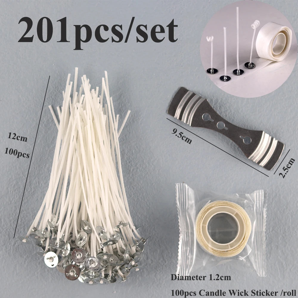Pre-Waxed Cotton Candle Wicks – 2.6–20cm with Sustainer Tabs (Smokeless) Pre-Waxed Cotton Candle Wicks – 2.6–20cm with Sustainer Tabs (Smokeless)