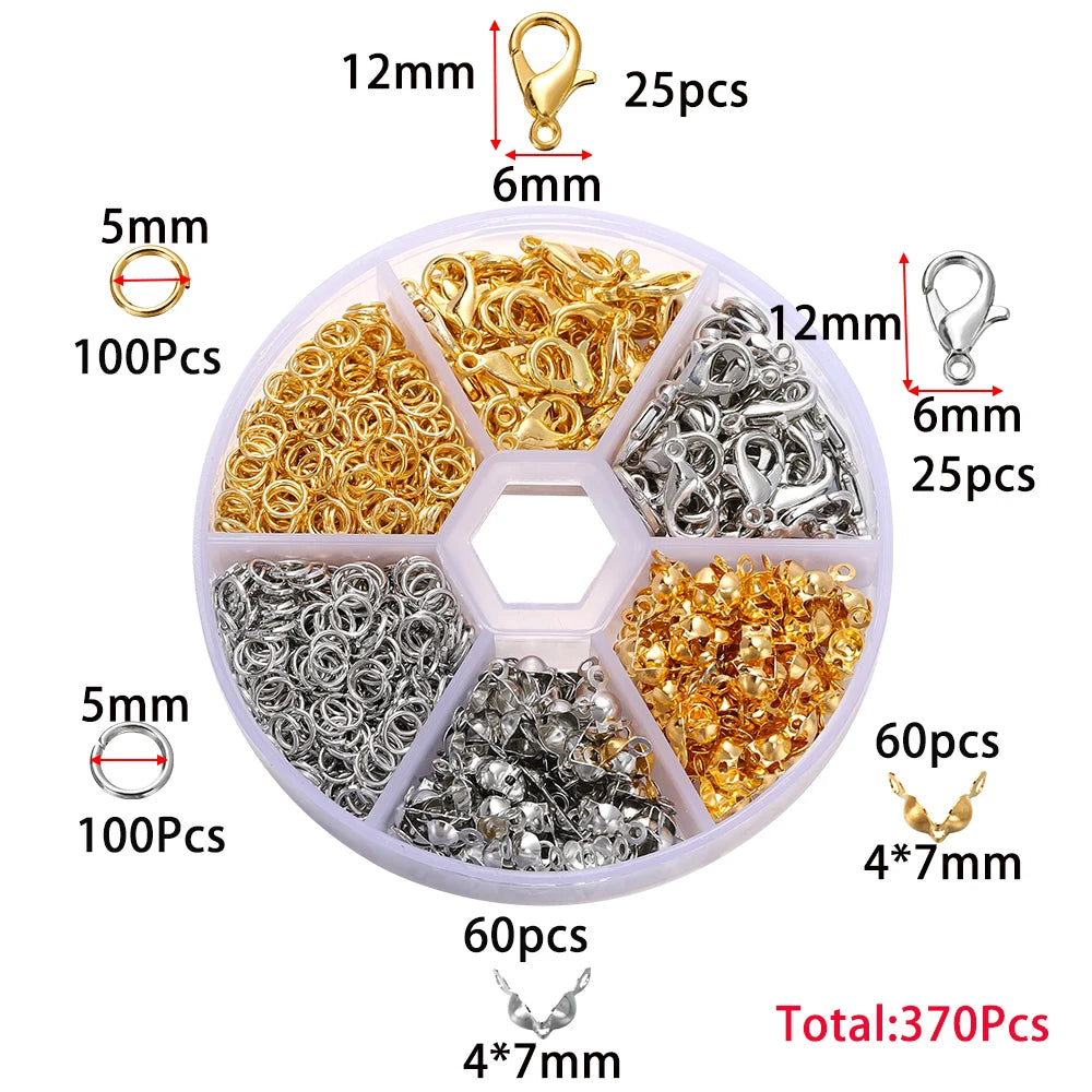 Alloy Jewelry Findings Kit – DIY Repair & Making Set Alloy Jewelry Findings Kit – DIY Repair & Making Set