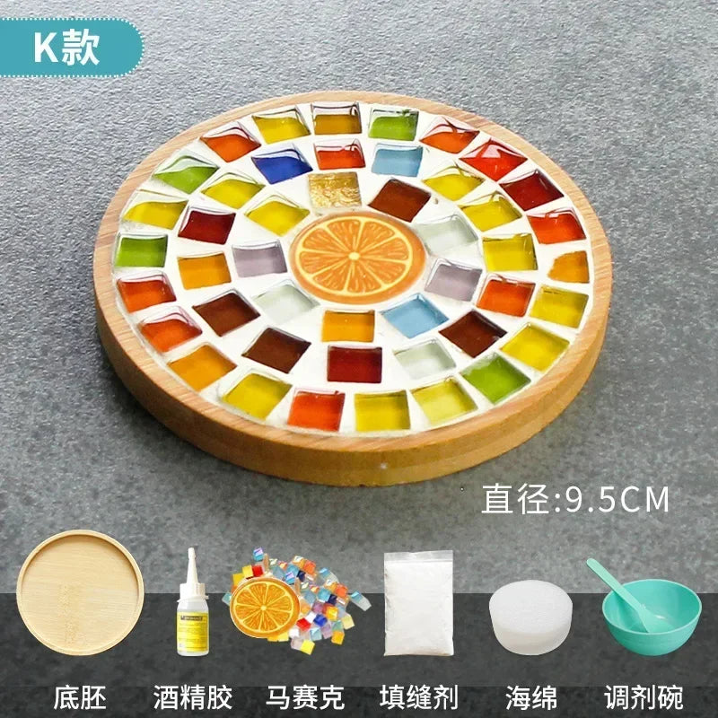 DIY Mosaic Coaster Craft Kit – Bamboo Base DIY Mosaic Coaster Craft Kit – Bamboo Base