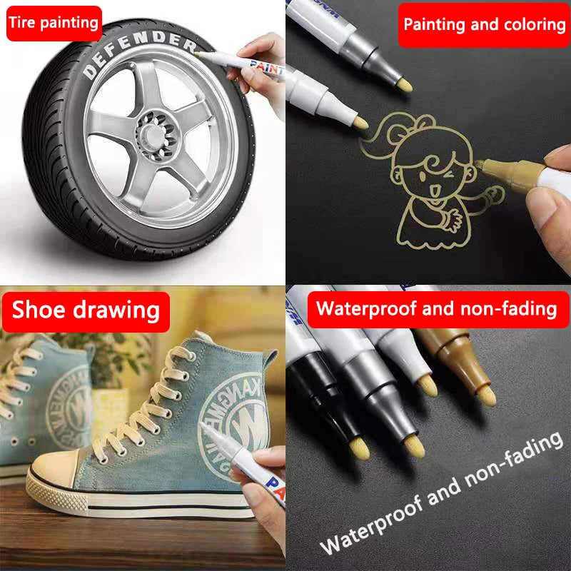 White Waterproof Marker Pens – Oily Gel Brush Set White Waterproof Marker Pens – Oily Gel Brush Set