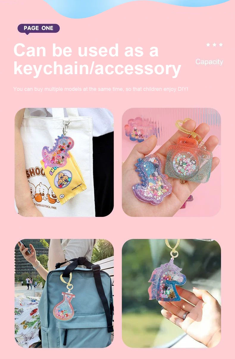 DIY Crystal Glue Keychain Craft Set for Girls DIY Crystal Glue Keychain Craft Set for Girls