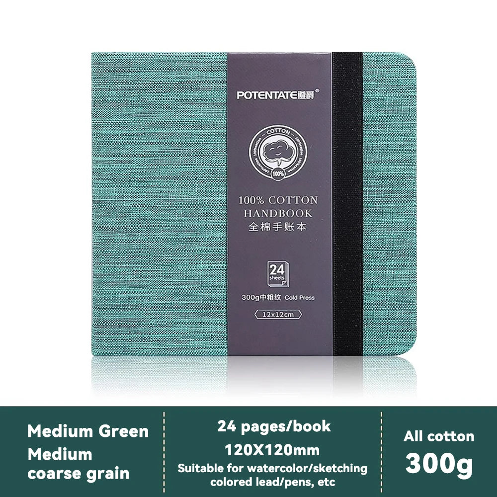 100% Cotton Square or rectangle Watercolor Sketchbook – 300gsm Cold Press Paper 100% Cotton Square or rectangle Watercolor Sketchbook – 300gsm Cold Press Paper