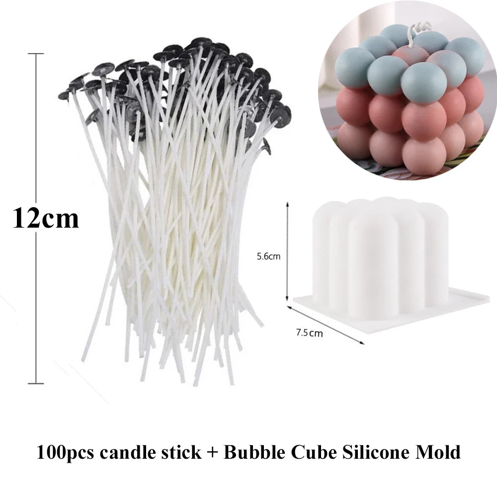 Pre-Waxed Cotton Candle Wicks – 2.6–20cm with Sustainer Tabs (Smokeless) Pre-Waxed Cotton Candle Wicks – 2.6–20cm with Sustainer Tabs (Smokeless)