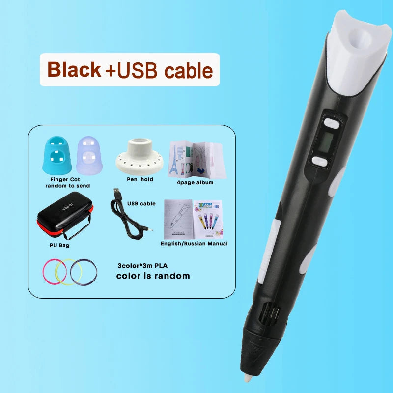3D Printing Pen with PLA Filament & Case 3D Printing Pen with PLA Filament & Case