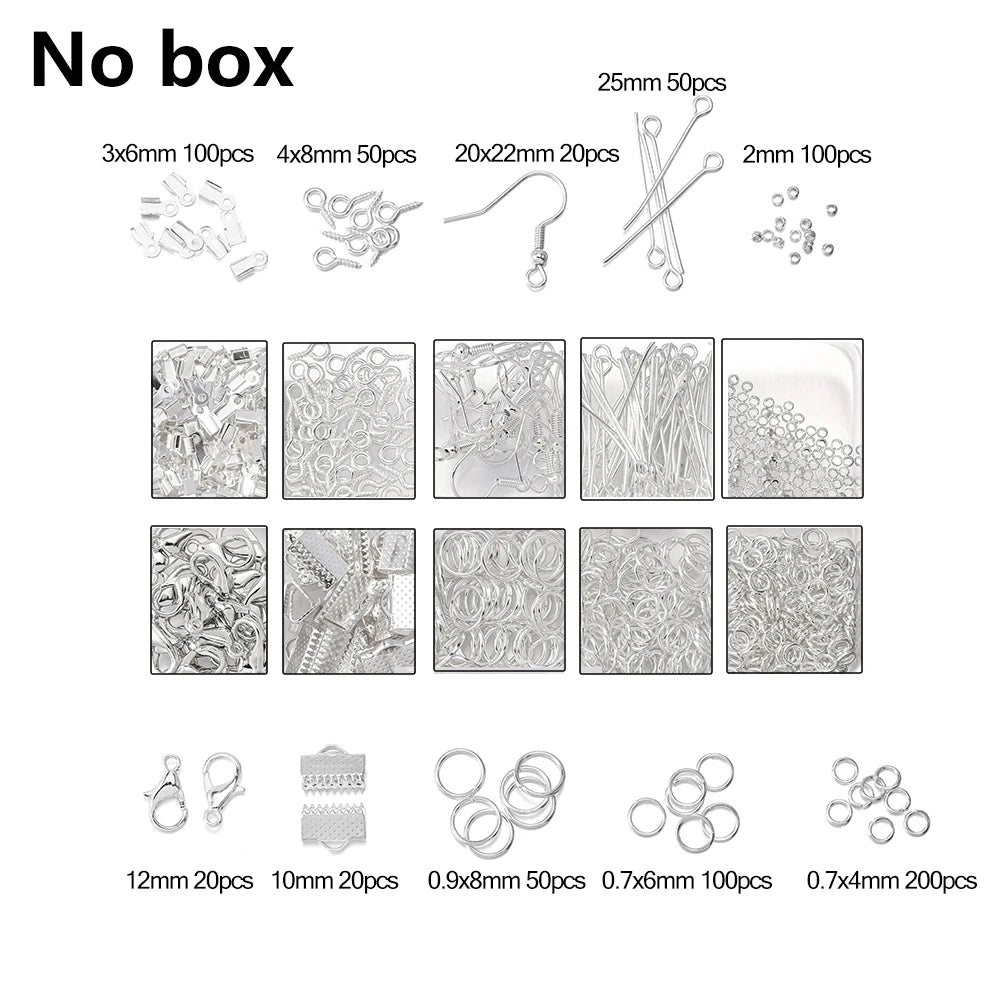 Alloy Jewelry Findings Kit – DIY Repair & Making Set Alloy Jewelry Findings Kit – DIY Repair & Making Set