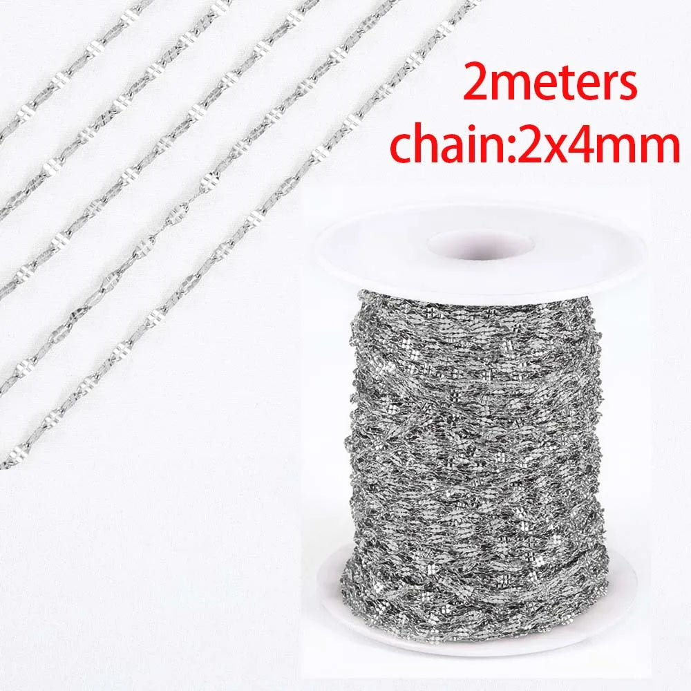 2m No-Fade Stainless Steel Chain – Gold Beaded Chain for DIY Jewelry 2m No-Fade Stainless Steel Chain – Gold Beaded Chain for DIY Jewelry