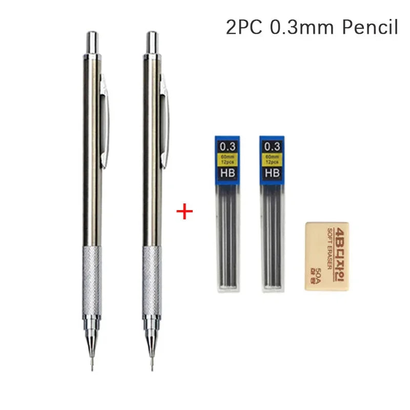 Full Metal Mechanical Pencil Set – 0.3 to 2.0mm Full Metal Mechanical Pencil Set – 0.3 to 2.0mm