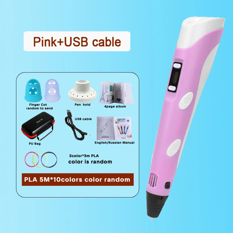 3D Printing Pen with PLA Filament & Case 3D Printing Pen with PLA Filament & Case