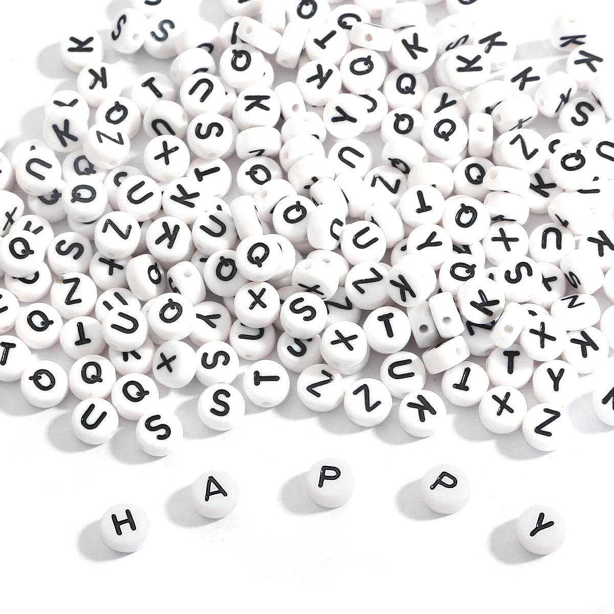 7mm Alphabet Acrylic Beads – 100pcs Kit 7mm Alphabet Acrylic Beads – 100pcs Kit