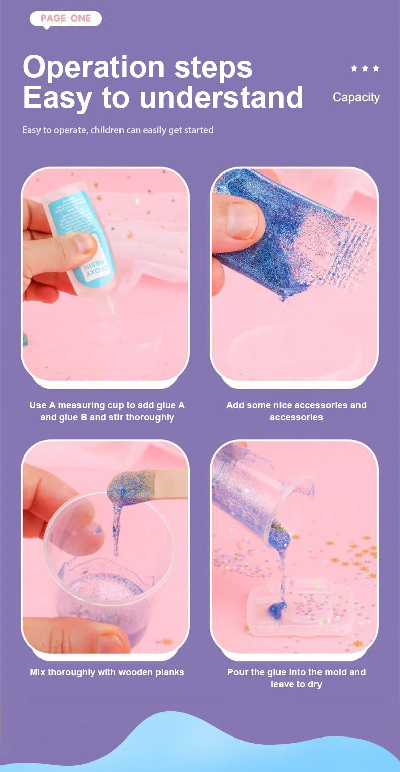DIY Crystal Glue Keychain Craft Set for Girls DIY Crystal Glue Keychain Craft Set for Girls