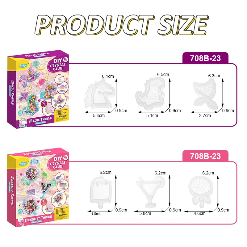 DIY Crystal Glue Keychain Craft Set for Girls DIY Crystal Glue Keychain Craft Set for Girls
