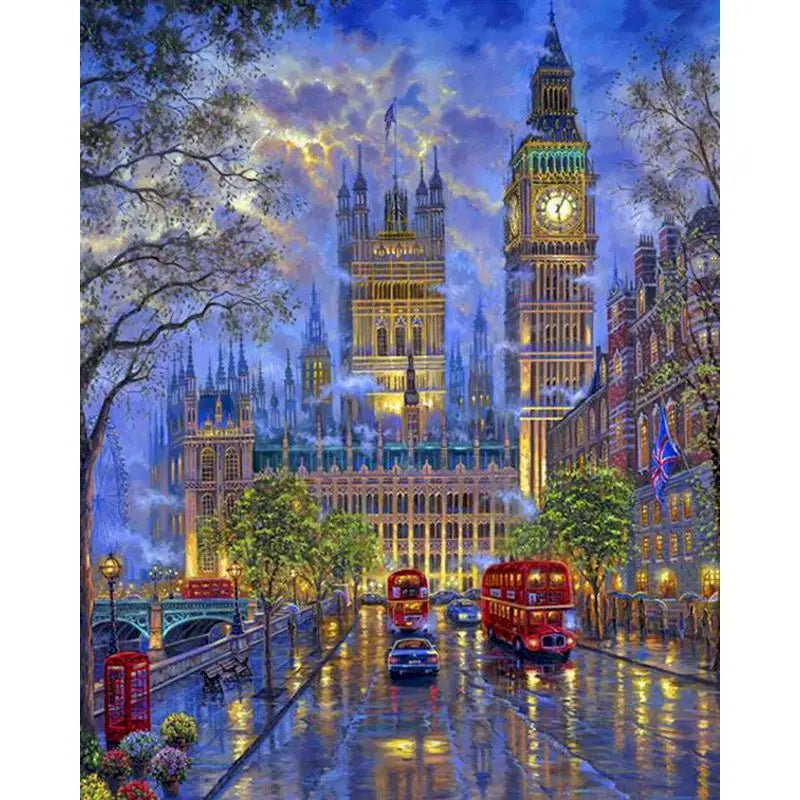 Cityscape Paint by Numbers Kit – DIY Canvas Art with Frame for Adults Cityscape Paint by Numbers Kit – DIY Canvas Art with Frame for Adults