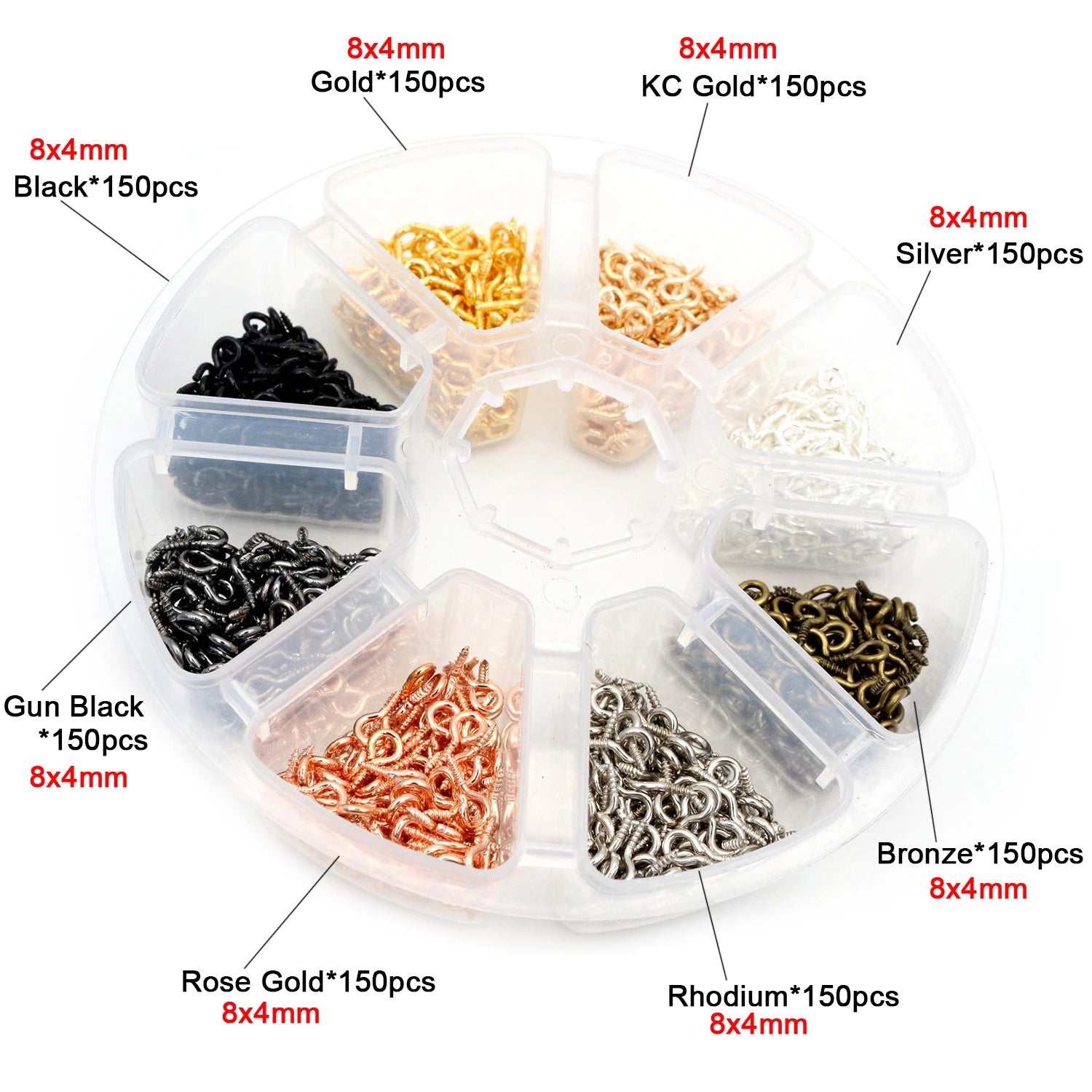 Multi-Size Open Jump Rings Set – 8 Colors, 3-10mm Multi-Size Open Jump Rings Set – 8 Colors, 3-10mm
