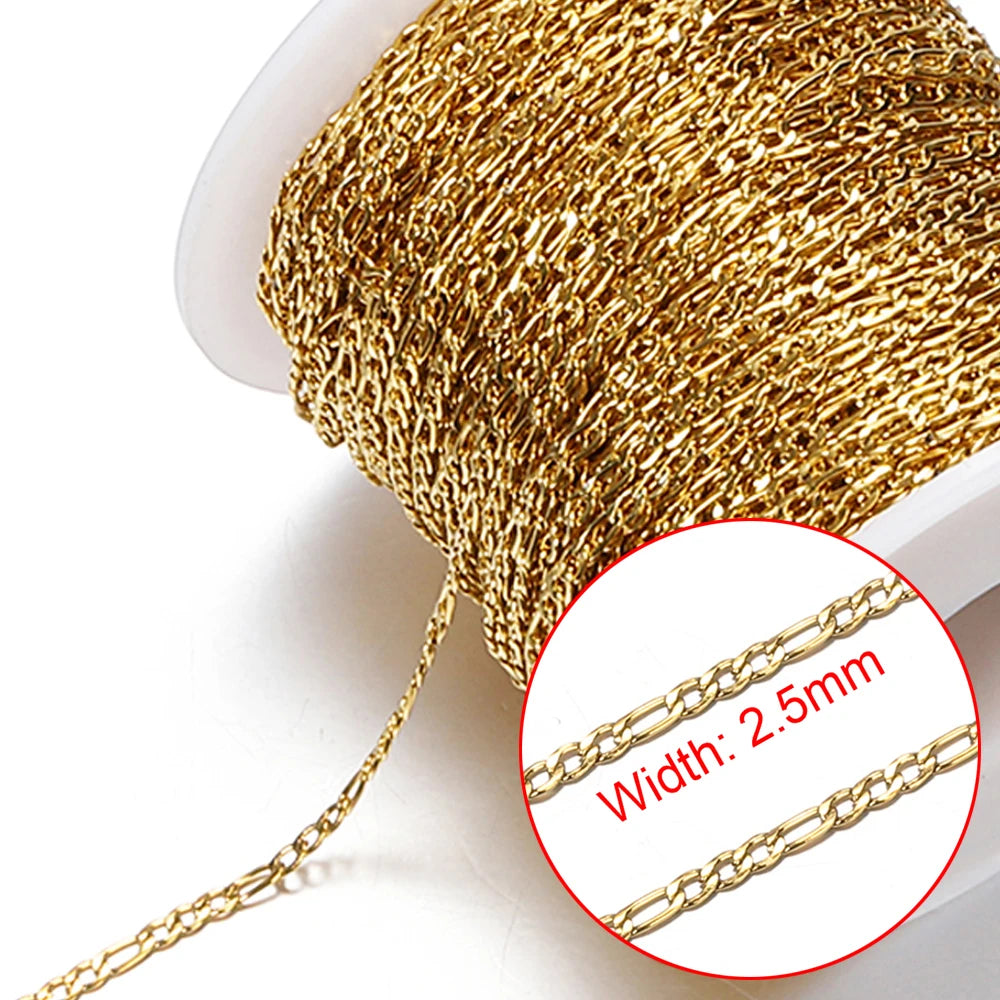 2m No-Fade Stainless Steel Chain – Gold Beaded Chain for DIY Jewelry 2m No-Fade Stainless Steel Chain – Gold Beaded Chain for DIY Jewelry