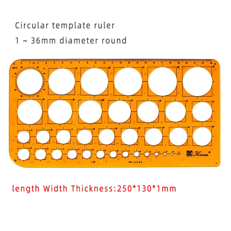 Circular & Oval Template Ruler – Durable Drafting Tool for Design & Architecture Circular & Oval Template Ruler – Durable Drafting Tool for Design & Architecture