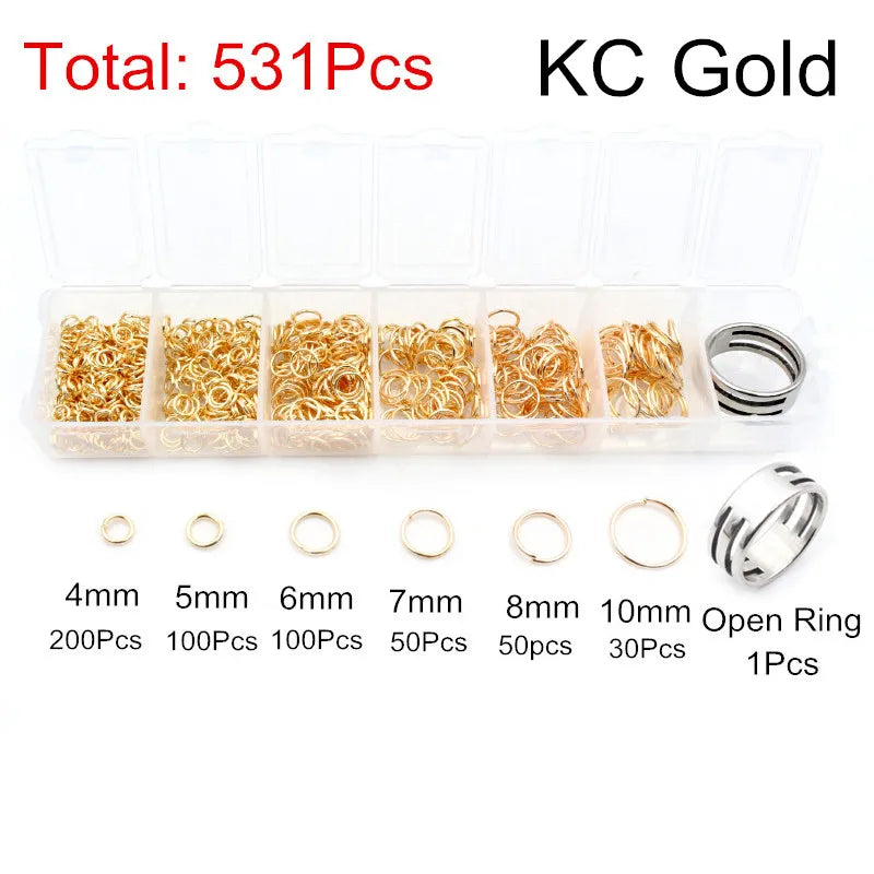 Multi-Size Open Jump Rings Set – 8 Colors, 3-10mm Multi-Size Open Jump Rings Set – 8 Colors, 3-10mm