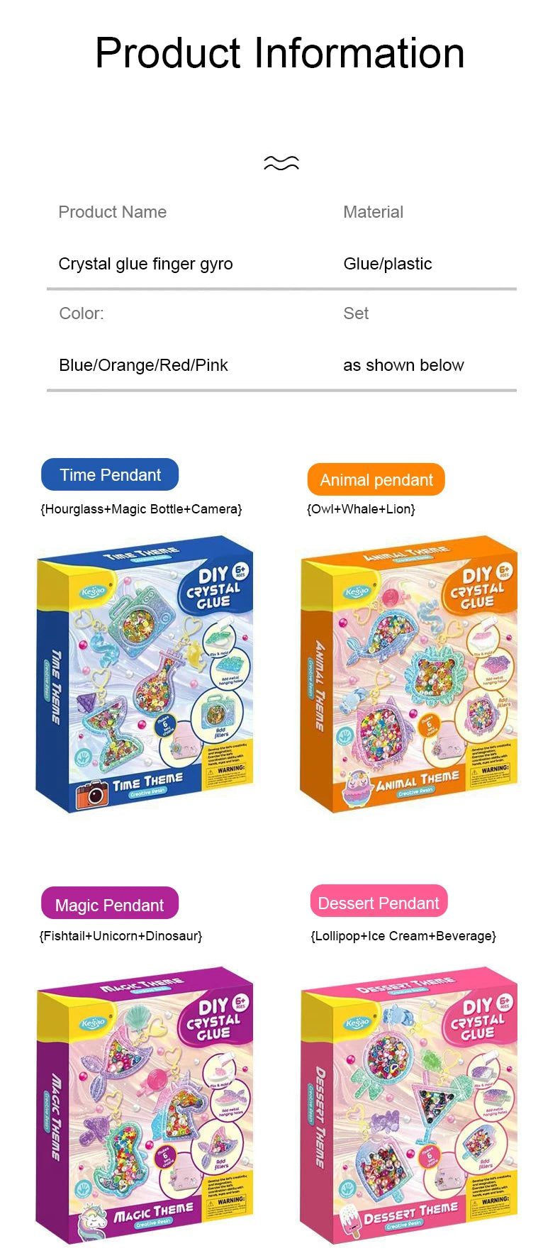 DIY Crystal Glue Keychain Craft Set for Girls DIY Crystal Glue Keychain Craft Set for Girls