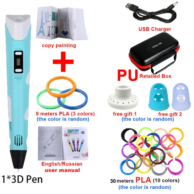 3D Printing Pen with PLA Filament & Case 3D Printing Pen with PLA Filament & Case
