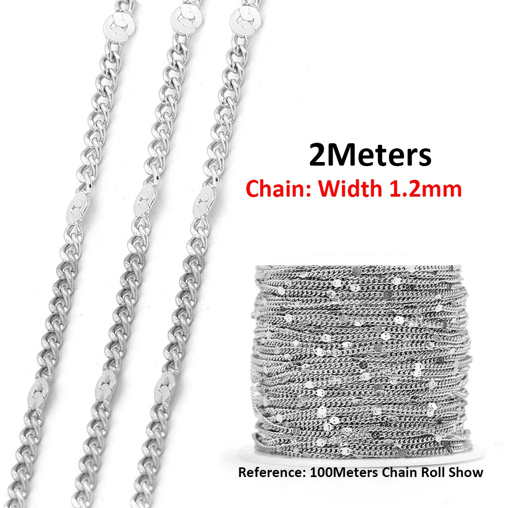 2m No-Fade Stainless Steel Chain – Gold Beaded Chain for DIY Jewelry 2m No-Fade Stainless Steel Chain – Gold Beaded Chain for DIY Jewelry