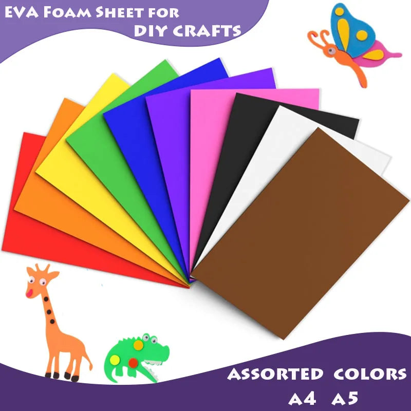 5-10pcs EVA Foam Sheets Craft Paper Set 5-10pcs EVA Foam Sheets Craft Paper Set