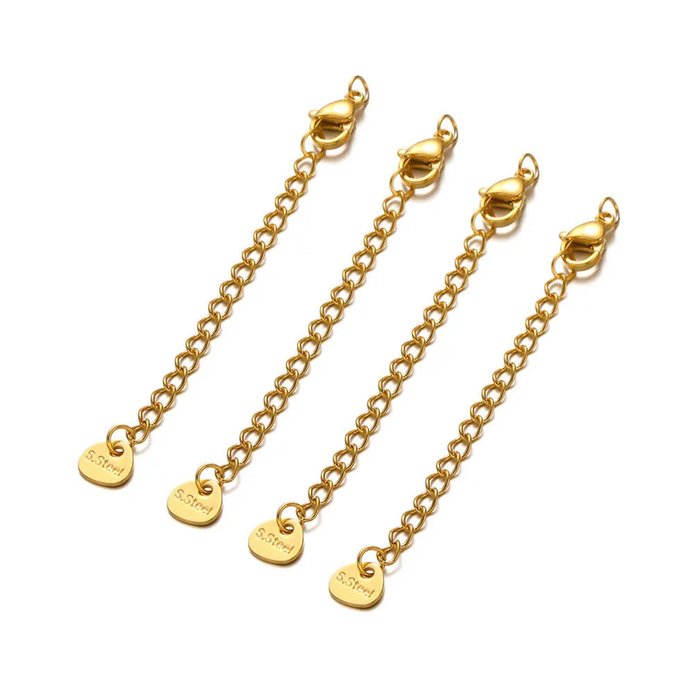 10pcs Stainless Steel Extension Chains with Lobster Clasps – DIY Jewelry Connectors 10pcs Stainless Steel Extension Chains with Lobster Clasps – DIY Jewelry Connectors