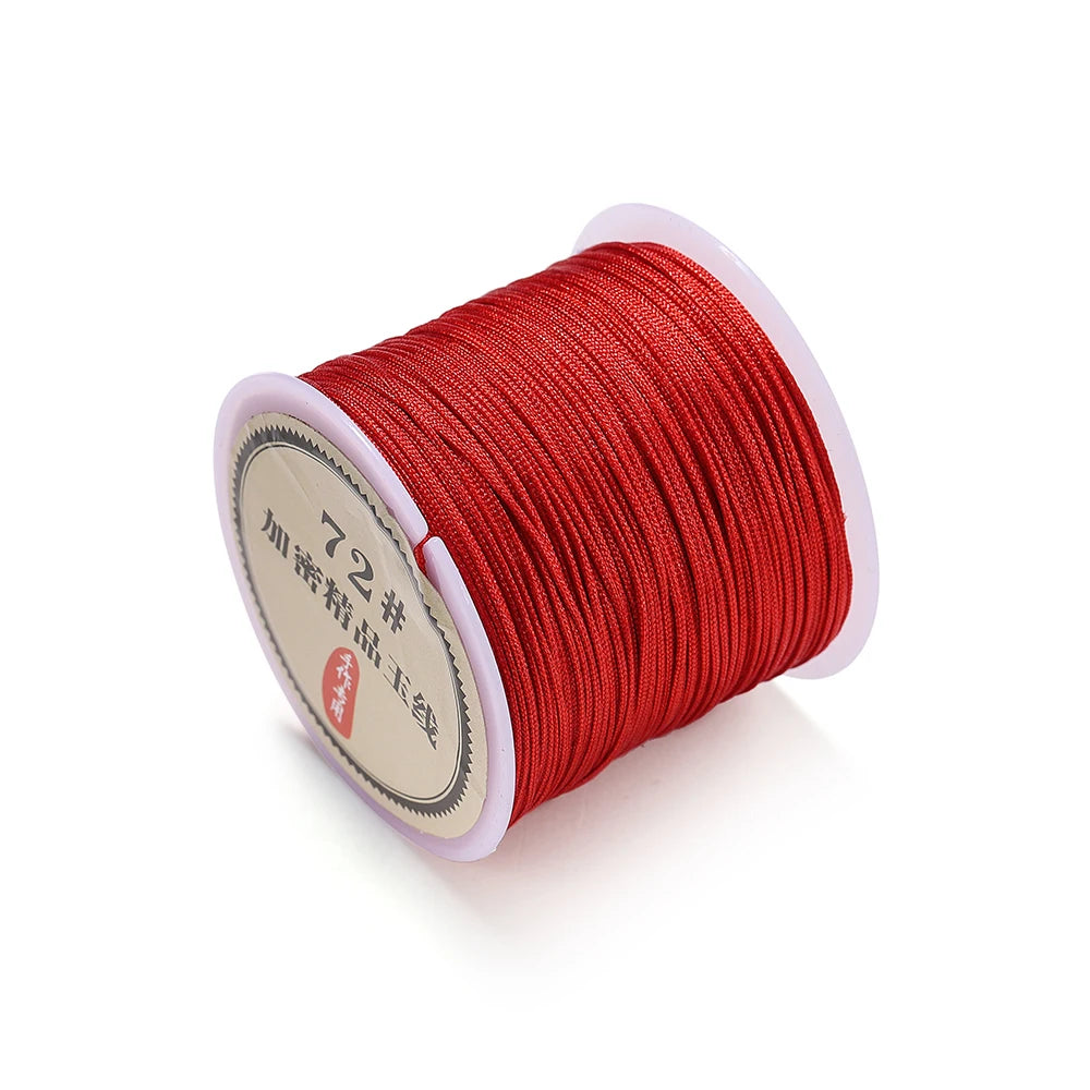 50M Nylon Chinese Knot Cord – 0.8mm Braided String for DIY Jewelry & Tassels 50M Nylon Chinese Knot Cord – 0.8mm Braided String for DIY Jewelry & Tassels