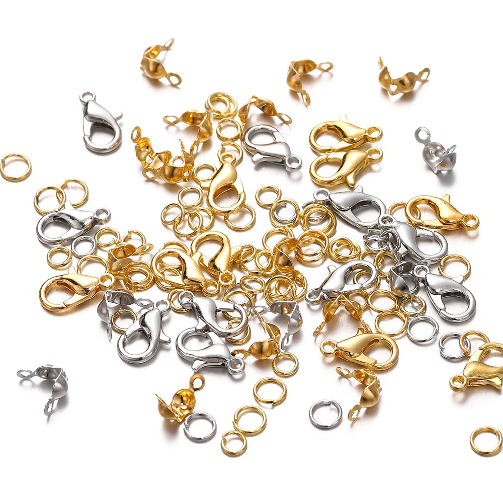 Jewelry Findings Kit – 210–400pcs Clasps, Crimps, Jump Rings & Beads Jewelry Findings Kit – 210–400pcs Clasps, Crimps, Jump Rings & Beads